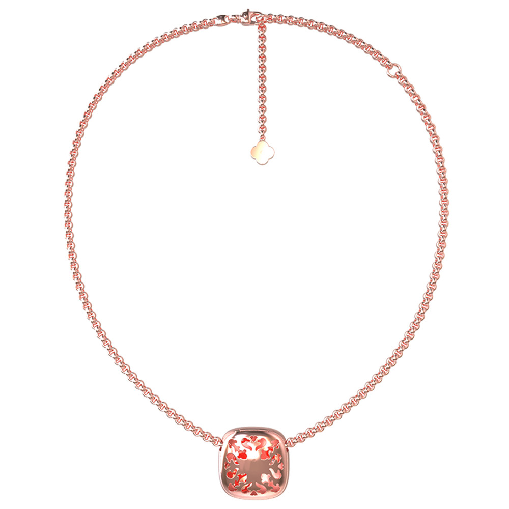 Колье из розового золота c бриллиантами и перламутром