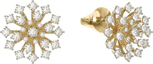 Серьги из лимонного золота c бриллиантами