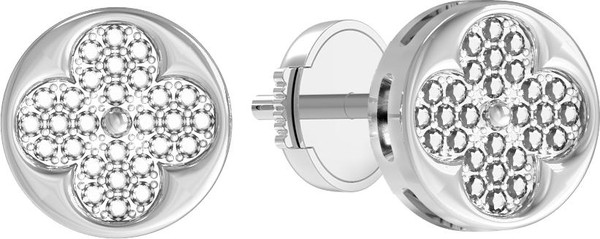 Серьги из белого золота c бриллиантами