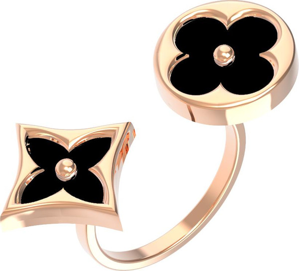 Кольцо из золота c ониксом