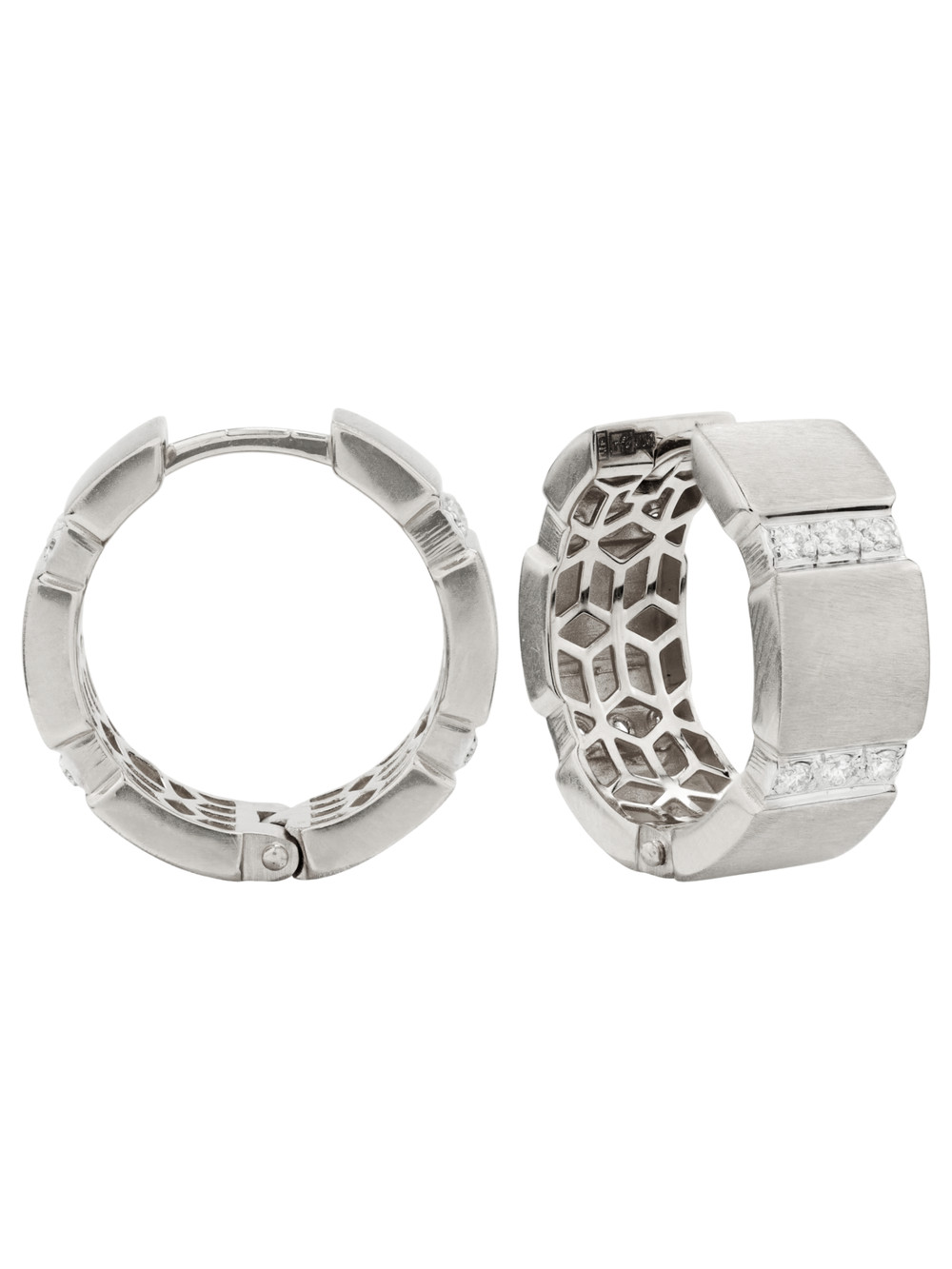 Серьги из белого золота c бриллиантами