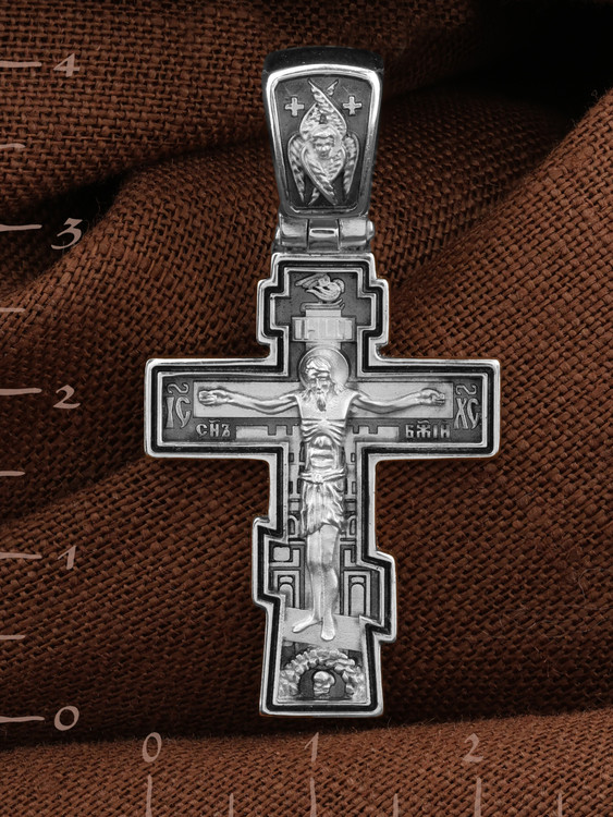 Крест из белого золота