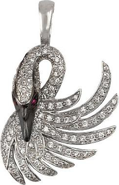 Подвеска из белого золота c фианитом