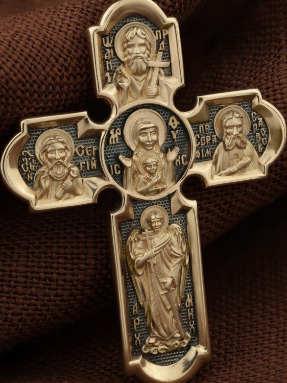 Крест из лимонного золота