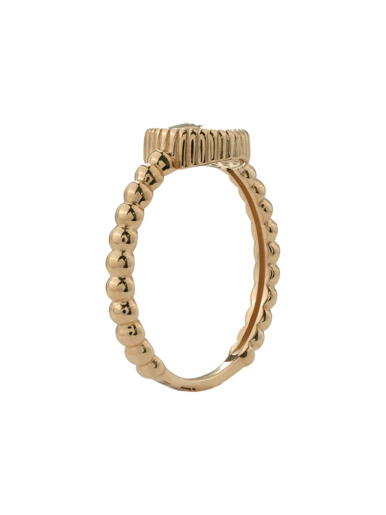 Кольцо из золота c бриллиантами и малахитом