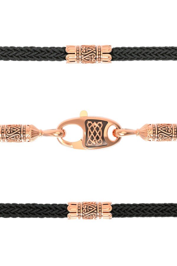 Шнурок шёлковый из золота c шёлковым шнурком