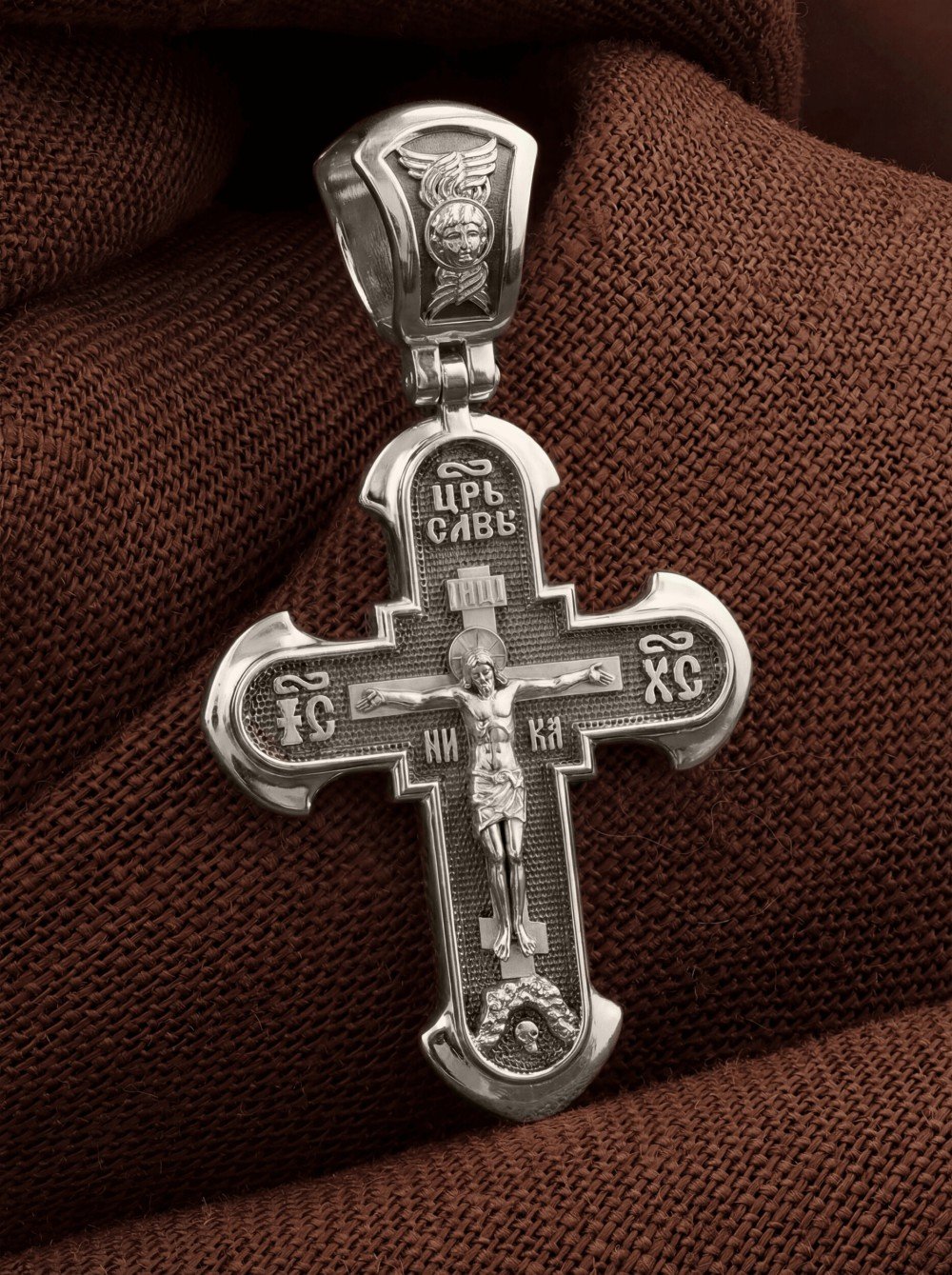 Крест из белого золота