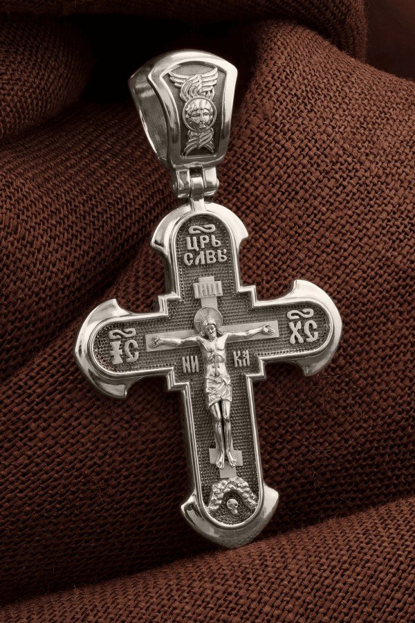 Крест из белого золота