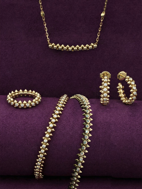 Колье из лимонного золота c бриллиантами