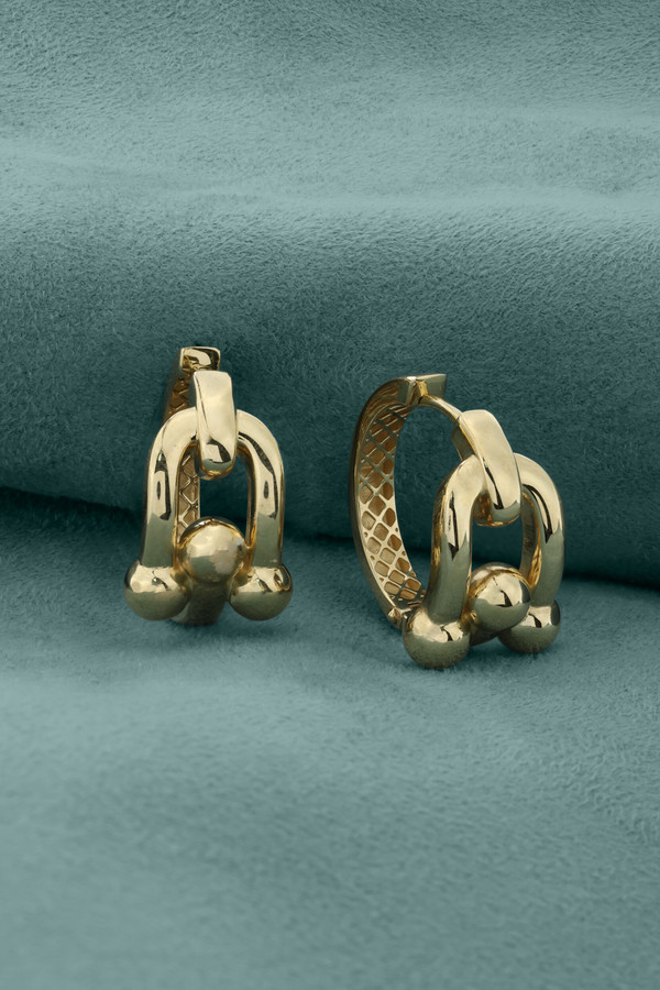 Серьги из лимонного золота