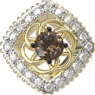 Подвеска из лимонного золота c бриллиантами