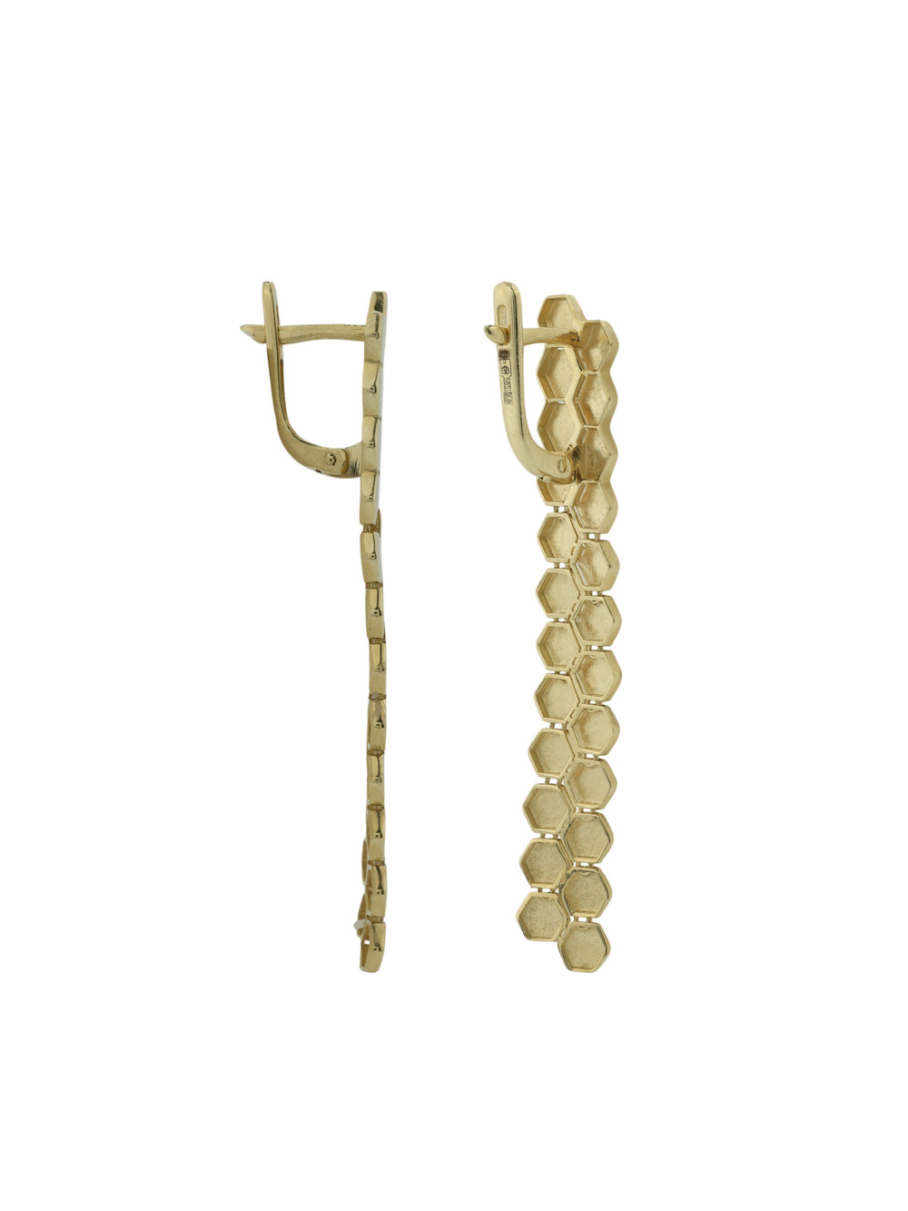 Серьги из лимонного золота