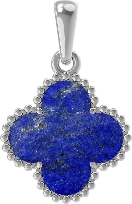 Подвеска из белого золота c лазуритом