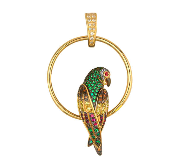 Подвеска из лимонного золота c фианитом