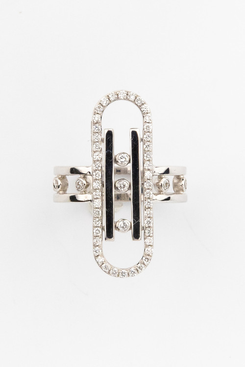 Кольцо из белого золота c бриллиантами