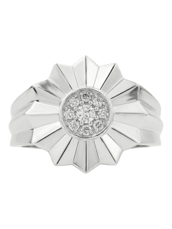 Кольцо из белого золота c бриллиантами