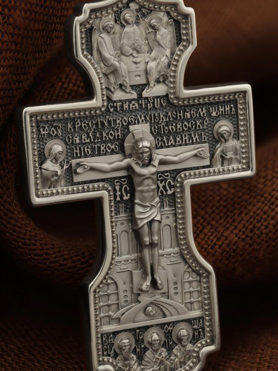 Крест из белого золота