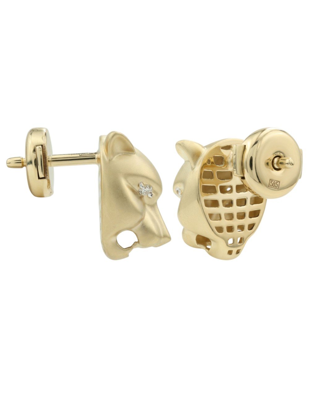 Серьги из лимонного золота c бриллиантами