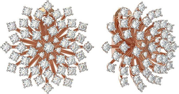 Серьги из золота c бриллиантами