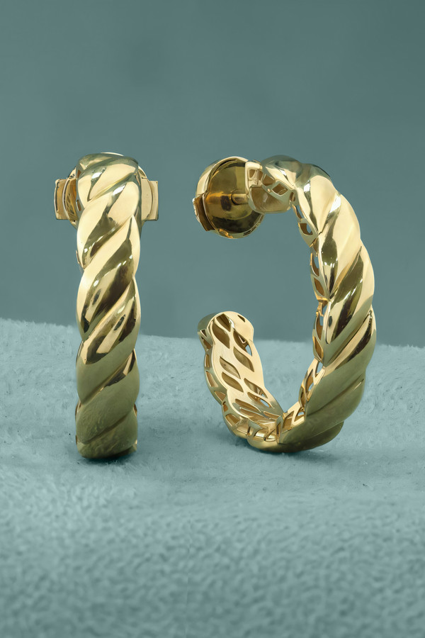 Серьги из лимонного золота