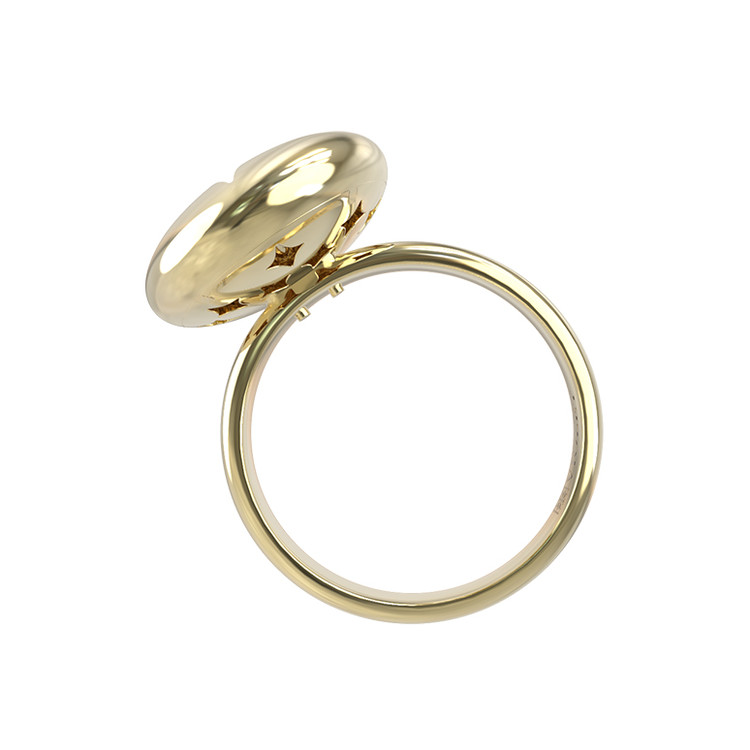 Кольцо из лимонного золота c бриллиантами